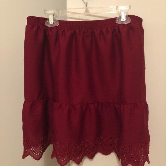 Madewell Skirt Size M: Dark Red/Burgundy - Picture 5 of 5